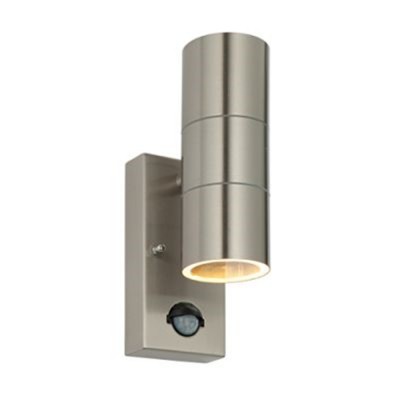 Modern IP65 GU10 Stainless Steel Wall Outdoor PIR Motion Sensor LED Wall Lamp Gardens Lamp